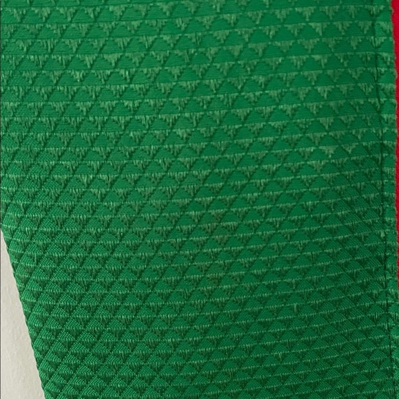 Indian Irkal Green Striped Clutch with Red Accents - Picture 4 of 8